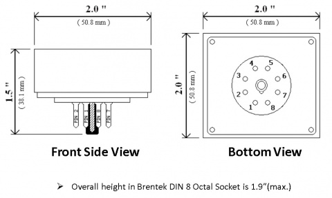 Brentek P8D-ISM Industrial Supervisory Module Dimensions