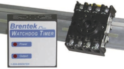 Brentek P8-WDT24/PLC shown with DIN Rail and DIN 8 Socket